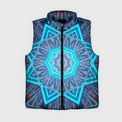 Женский жилет Геометрический орнамент мандалы, цвет: 3D-черный