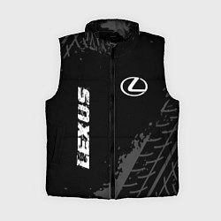 Женский жилет Lexus speed на темном фоне со следами шин вертикал, цвет: 3D-черный