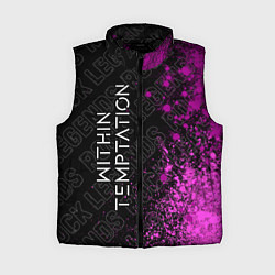 Женский жилет Within Temptation rock legends по-вертикали, цвет: 3D-черный