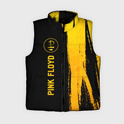 Женский жилет Pink Floyd - gold gradient по-вертикали, цвет: 3D-черный