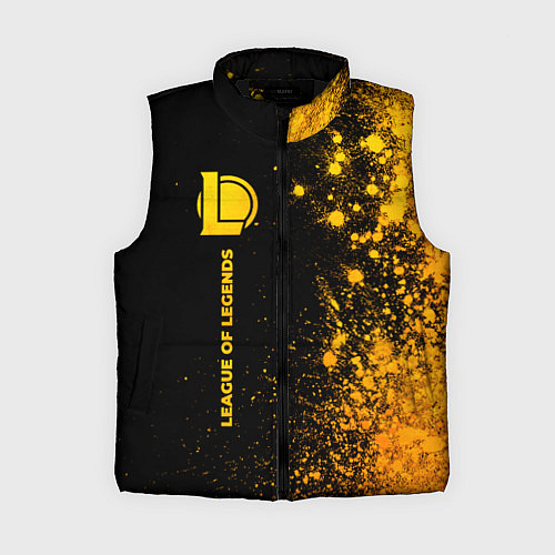 Женский жилет League of Legends - gold gradient по-вертикали / 3D-Черный – фото 1