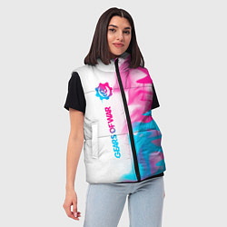 Женский жилет Gears of War neon gradient style по-вертикали, цвет: 3D-черный — фото 2