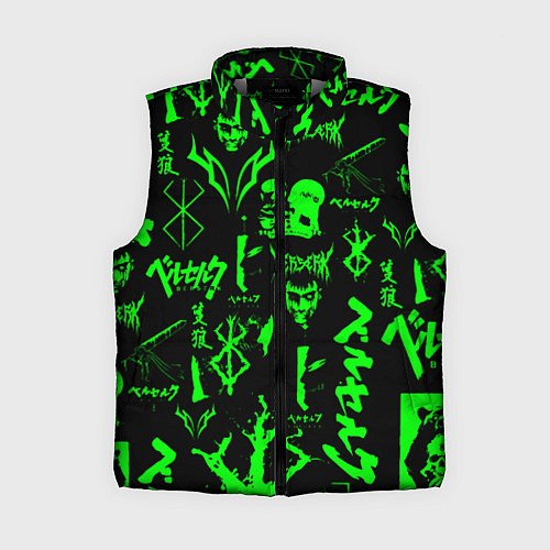 Женский жилет Berserk neon green / 3D-Светло-серый – фото 1