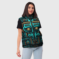 Женский жилет Орнамент в ацтекском стиле, цвет: 3D-красный — фото 2