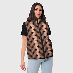 Женский жилет Плетёнка сцепленных рук, цвет: 3D-красный — фото 2