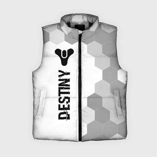 Женский жилет Destiny glitch на светлом фоне по-вертикали / 3D-Черный – фото 1