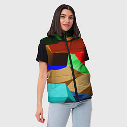 Женский жилет Пластиковые чешуйки, цвет: 3D-светло-серый — фото 2