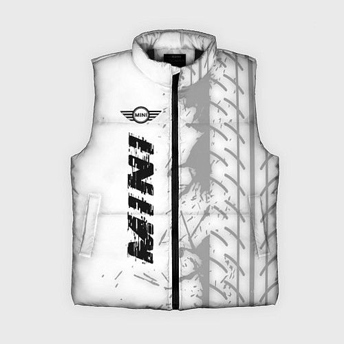 Женский жилет Mini speed на светлом фоне со следами шин по-верти / 3D-Черный – фото 1