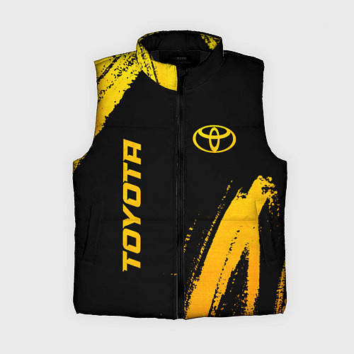 Женский жилет Toyota - gold gradient вертикально / 3D-Черный – фото 1