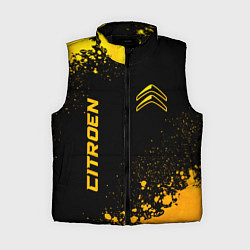 Женский жилет Citroen - gold gradient вертикально, цвет: 3D-черный