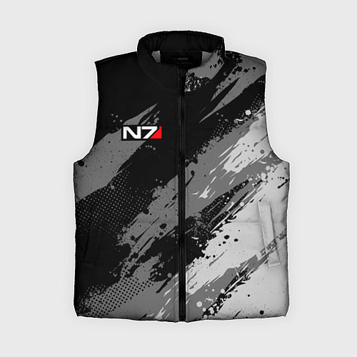 Женский жилет N7 - mass effect monochrome / 3D-Светло-серый – фото 1