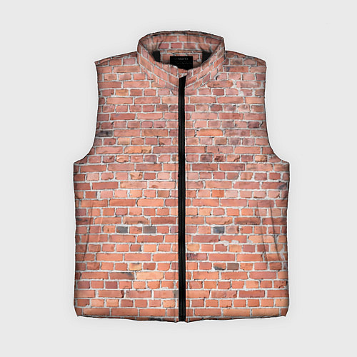 Женский жилет Кирпичная стена узор / 3D-Черный – фото 1