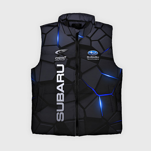 Женский жилет Subaru - плиты с эффектом свечения / 3D-Черный – фото 1