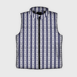 Женский жилет Светло-сиреневый полосатый с узором