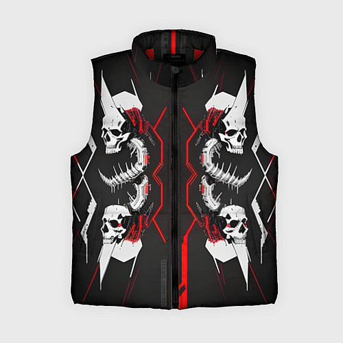 Женский жилет Позвоночные черепа красные / 3D-Красный – фото 1