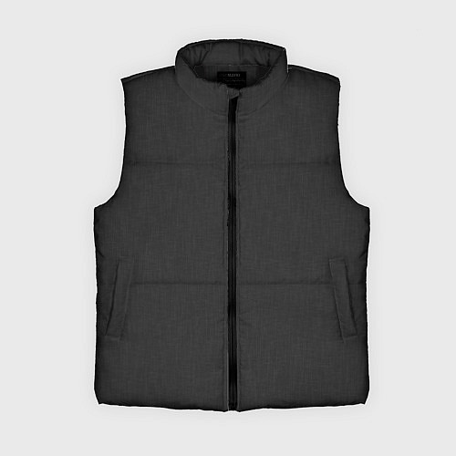 Женский жилет Тёмно-серый однотонный текстура / 3D-Черный – фото 1