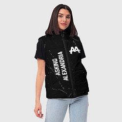 Женский жилет Asking Alexandria Glitch, цвет: 3D-черный — фото 2