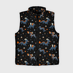 Женский жилет Коллаж драконов
