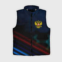 Женский жилет Спортивная россия герб, цвет: 3D-светло-серый