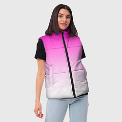 Женский жилет Розово-белый градиент, цвет: 3D-светло-серый — фото 2