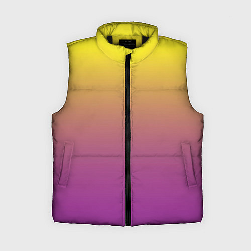 Женский жилет Желто-фиолетовый градиент / 3D-Черный – фото 1