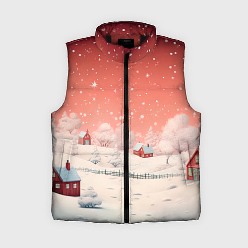 Женский жилет Волшебство новогодней ночи / 3D-Черный – фото 1