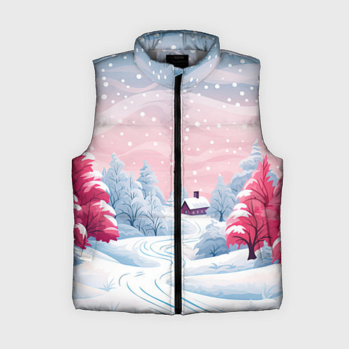 Женский жилет Пушистый снегопад / 3D-Светло-серый – фото 1
