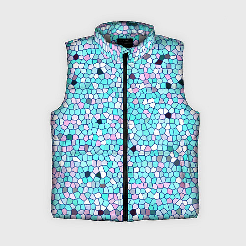 Женский жилет Мозаика розово-голубая / 3D-Светло-серый – фото 1