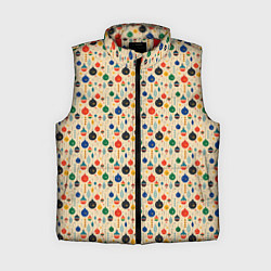 Женский жилет Разноцветные ёлочные игрушки