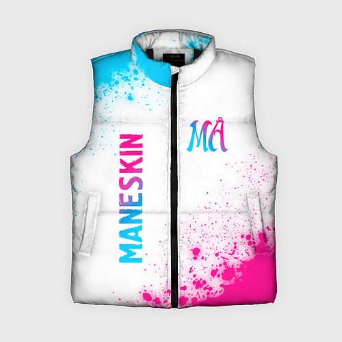 Женский жилет Maneskin neon gradient style вертикально / 3D-Черный – фото 1