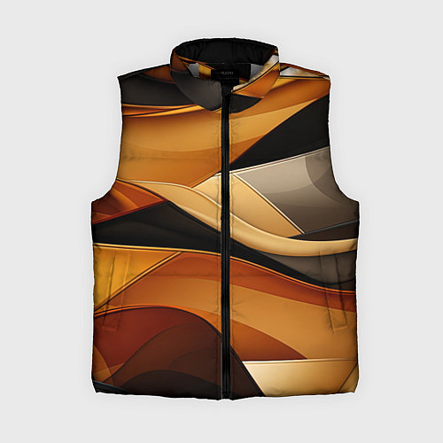Женский жилет Желтая и черная абстракция / 3D-Светло-серый – фото 1