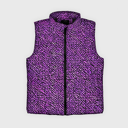 Женский жилет Чёрные и фиолетовые мазки / 3D-Черный – фото 1