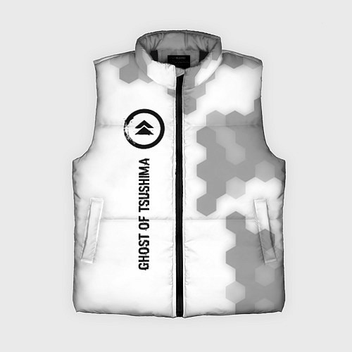 Женский жилет Ghost of Tsushima glitch на светлом фоне по-вертик / 3D-Черный – фото 1