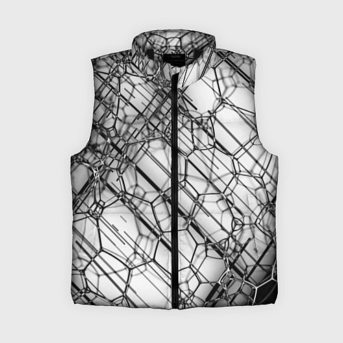 Женский жилет Зеркальные узоры / 3D-Черный – фото 1