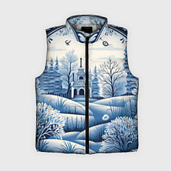 Женский жилет Пушистые завитки, цвет: 3D-светло-серый