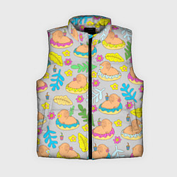 Женский жилет Семья капибар на отдыхе