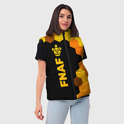 Женский жилет FNAF - gold gradient по-вертикали, цвет: 3D-черный — фото 2