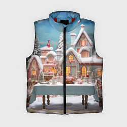 Женский жилет Снежный день в городе