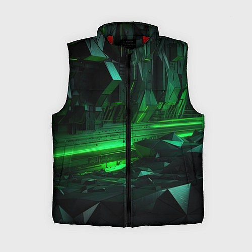 Женский жилет Глубина зеленого абстракта / 3D-Красный – фото 1