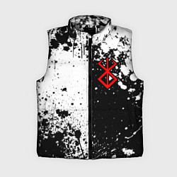 Женский жилет Берсерк знак жертвы - черно-белые брызги