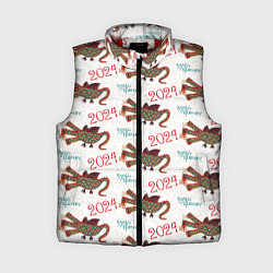 Женский жилет Паттерн с русским драконом, цвет: 3D-красный