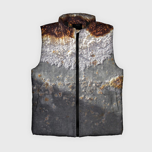 Женский жилет Коррозия металла гранж текстура / 3D-Черный – фото 1