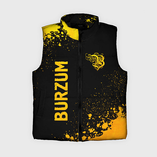 Женский жилет Burzum - gold gradient вертикально / 3D-Черный – фото 1