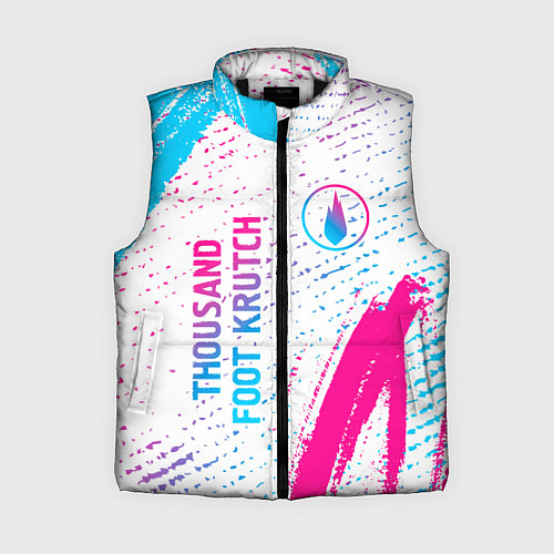 Женский жилет Thousand Foot Krutch neon gradient style вертикаль / 3D-Черный – фото 1