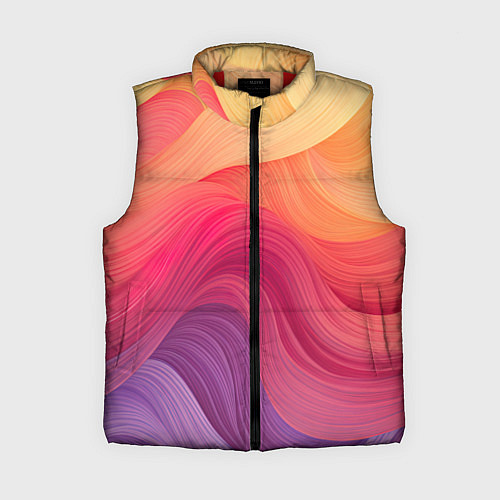 Женский жилет Желтый красный фиолетовый градиент / 3D-Красный – фото 1