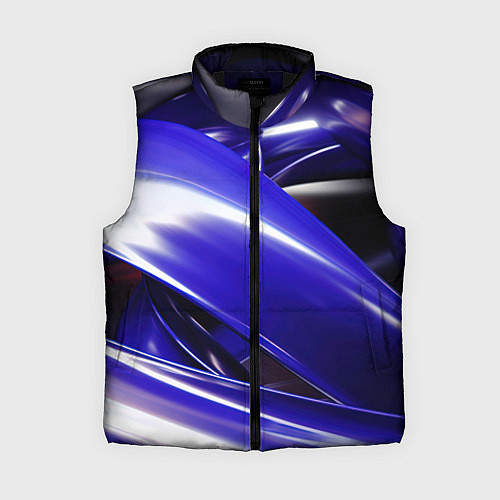 Женский жилет Blue black abstract / 3D-Черный – фото 1