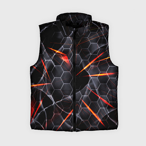 Женский жилет Черные узоры паттерны / 3D-Черный – фото 1