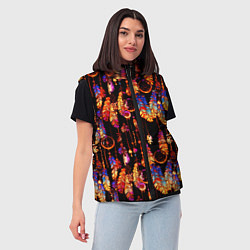 Женский жилет Ловцы снов с яркими перьями, цвет: 3D-красный — фото 2