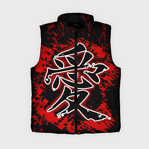 Женский жилет Иероглиф любовь / 3D-Черный – фото 1