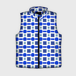 Женский жилет Синие кирпичики и белые полосы